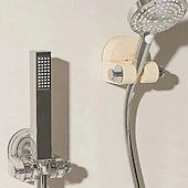 Χαμηλού Κόστους Gadgets Μπάνιου-ενσωματωμένη βάση ντους με βεντούζα ρυθμιζόμενη χειροκίνητη βάση ντους επιτοίχια χωρίς τρύπημα περιστρεφόμενη βάση βάσης ντους μπάνιου για οικιακή χρήση αφαιρούμενη ισχυρή αναρρόφηση σταθερή βάση