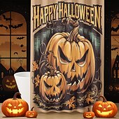 abordables Bain d&#039;Halloween-Rideau de douche d&#039;Halloween avec crochets en polyester lavable et imperméable, décoration de salle de bain et baignoire