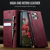 cheap iPhone Cases-Phone Case For iPhone 16 Pro Max Plus iPhone 15 14 Pro Max Plus iPhone 13 12 Pro Max Mini Wallet Case with Stand Holder Magnetic Card Slot Retro TPU PU Leather