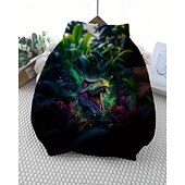 billiga Pojkens 3D-djur-Pojkar 3D Dinosaurie Huvtröja Långärmad Vår Höst Mode Streetwear Barn 4-12 år Huva Utomhus Ledigt Dagligen Normal