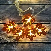 cheap Halloween Lights-Pinecone Squirrel Hedgehog Maple Leaf Shaped Light String Bedroom Living Room Decorative Light Festival Party Decoration Atmosphere Light Battery Box Power Supply 1.5m String Lights 10 LEDs   1 set