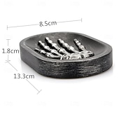 cheap Halloween Bath-Halloween Soap Holder Skeleton Hand Creative Soap Dish Home Bathroom Draining Storage Tray Non Slip Ghost Hand Soap Box Decorative Halloween Accessory