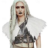 preiswerte Umhänge &amp; Mäntel-Retro Vintage Mittelalterlich Renaissance Umhang Schals Kunstpelzkostüm Krieger Wikinger Damen Vikinger Halloween Karneval Leistung Party LARP Erwachsene Schal