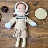 abordables Poupées-Poupée Waldorf en coton, poupée d&#039;artiste, mini-poupée à habiller faite à la main, emballage cadeau d&#039;Halloween, bénédiction pour cadeaux de Noël