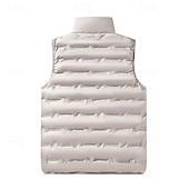 cheap Vests-Men&#039;s Hiking Vest Winter Vest Puffer Vest Sleeveless Vest Outdoor Thermal Warm Winter Zipper Polyester Black Khaki Dark Blue Hunting Fishing Climbing