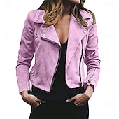 Femmes Veste Décontractée Veste en daim Confortable Respirant Fermeture intégrale Mode Occasionnel Uni Occasionnel Tenue quotidienne Régulier Col Rabattu Coupe régulière manche longue Vêtements abordables Vestes en simili cuir-Femmes Veste Décontractée Veste en daim Confortable Respirant Fermeture intégrale Mode Occasionnel Uni Occasionnel Tenue quotidienne Régulier Col Rabattu Coupe régulière manche longue Vêtements