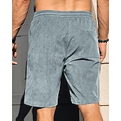 economico Pantaloncini casual-Per uomo Shorts Pantaloncini Estivi Pantaloncini casual Pantaloncini di velluto a coste Tasca Elastico in vita Coulisse Semplice Comodità Traspirante Corto All&#039;aperto Vacanza Canotta sportiva Casual