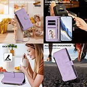 Недорогие Чехлы для Samsung-Чехол для телефона Samsung Galaxy S24 S23 S22 S21 Ultra Plus A55 A35 A25 A15 5G A54 A34 A14 A73 A53 A33 A23 A13 A72 A52 A42 A32 A22 A12 A02, чехол-кошелек с подставкой-держателем, на молнии, защитный