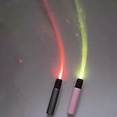 economico elettrodomestici-Frusta ottica a LED ricaricabile tramite USB, girevole a 360°, multicolore, discoteca, RGB, danzante, luminosa, scintillante, flusso, stringa