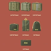 levne úschovna zavazadel a cestování-sada cestovních kompresních balících kostek, 7dílné tašky na organizování zavazadel na kufr, silné keprové vodotěsné úložné tašky na cesty, přenosné  &amp; univerzální