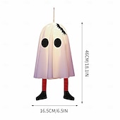 お買い得  ハロウィン室内-ハロウィンゴースト吊り下げゴースト屋内および屋外ポーチツリー中庭ガーデンテラス装飾ライト3照明モード風景ライト1個