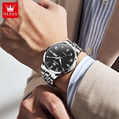 baratos Relógio Automático-O novo relógio mecânico totalmente automático da marca Olevs para homens de negócios é à prova d&#039;água, com calendário luminoso e mostrador do dia, relógio masculino moderno e esportivo casual.