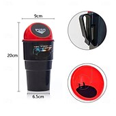 economico deposito bagagli e viaggi-Mini cestino per rifiuti automatico con coperchio, portabicchieri impermeabile, contenitore per rifiuti da bracciolo, contenitore multifunzionale in plastica per l&#039;interno del veicolo.
