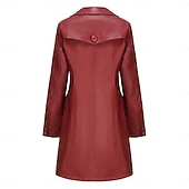 cheap Winter Coats-Women&#039;s Coat Comfortable Buttons Fashion Street Style Plain Outdoor Casual Daily Long Turndown Regular Fit Long Sleeve Outerwear Black Burgundy Camel Fall Winter
