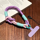 cheap Phone Lanyards &amp; Wrist Straps-Phone Case For Lanyards Universal with Wrist Strap Color Gradient Geometric Pattern Polyester