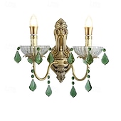 Χαμηλού Κόστους Εσωτερικά Επιτοίχια Φωτιστικά-απλίκες τοίχου χρυσές 1 φωτιστικό τοίχου, μοντέρνα φωτιστικά τοίχου, απλίκες τοίχου αγροικίας με διαφανές γυάλινο καπέλο, απλίκες τοίχου για σαλόνι, υπνοδωμάτιο, σκάλα, μπάνιο, διάδρομο 110-240v