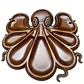 preiswerte Reisetaschen und Handgepäck-Oktopus-Wurstplatte, Oktopus-Design, Serviertablett aus Holz, neuartige Fleischsorten &amp;Käse-Brotbrett mit Obst-Ozean-Motiven, ideales Geschenk für Meeresfrüchte-Liebhaber