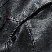 abordables Veste en simili-cuir-Homme Veste en Similicuir Veste moto Blouson de Moto Vacances Quotidien Coupe-vent Chaud Avec Poches Automne Hiver Uni Mode Classique Col montant Régulier Noir Jaune Gris Veste