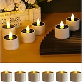 halpa Kynttilän valot-6/12 kpl aurinkokynttilävalo ulkoilmaan vedenkestävä LED ilmanliekitön aurinkoteekynttilä loma- tai kotikäyttöön parveke puutarha terassi portaat häätovaala