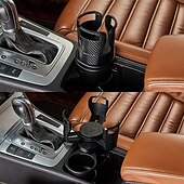 preiswerte Fahrzeugservice-Am Fahrzeug montierter Getränkehalter für Wasserbecher, multifunktionaler, drehbarer Getränke-Organizer fürs Auto, universelle Mittelkonsolenhalterung, Aufbewahrungsregal für Flaschen und Dosen