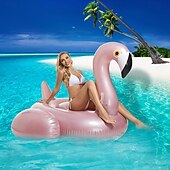 cheap Outdoor Activity-Giant Pink Flamingo Inflatable Pool Float for Adults - Durable PVC Water Toy with Large Cushioned Seat Perfect for Pool Parties and Relaxation Adult Water Toy  Playful Design  Thick Inflatable Toy