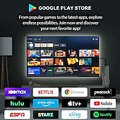 cheap TV Boxes-Mortal Android 14 TV Stick Full HD 4K 1080P WiFi 6 Google Voice NETFLIX Youtube Q8 BT5 24Fps Wireless Video Decode Media Player