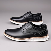 economico Casuale-Per uomo Oxfords Camminata Casual Pelle PU Confortevole Antiscivolo Traspirante Allacciatura Nero Marrone Autunno Inverno