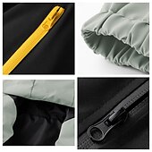 preiswerte Sportjacke-Herren Sport Jacke Regenmantel Wanderjacke Windjacke Outdoor Sport Wasserdicht Windjacke Reißverschluss Tasche Frühling Herbst Farbblock Mode Streetwear Mit Kapuze Regulär Hellgrün Dunkelgrün Khaki