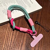 cheap Phone Lanyards &amp; Wrist Straps-Phone Case For Lanyards Universal with Wrist Strap Color Gradient Geometric Pattern Polyester