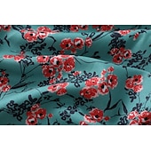 billiga Bohemklänningar-Dam Mini klänning Slipklänning Boho-klänning Västerländsk klänning Mode Klassisk Modern Utomhus Semester Helgdag Normal Blomma Ärmlös Smala axelband Grön Sommar