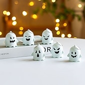 economico Indoor &amp; Party Lighting-6PCS Halloween Ghost Lights Battery Powered Holiday Party Decorations Home Decor