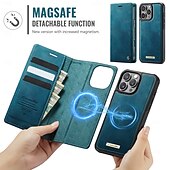 abordables Coques iPhone-téléphone Coque Pour iPhone 16 Pro Max Plus iPhone 15 14 Pro Max Plus iPhone 13 12 Pro Max Étui Portefeuille avec Support Détachable Magnétique Rétro TPU faux cuir