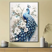 abordables Jusqu'à 30 $-1 affiche d'art de paon moderne sans cadre, peinture sur toile, salon, affiche sur toile moderne, décoration de chambre et de salon