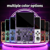 cheap Game Consoles-R36S Handheld Game Console 3.5 Inch IPS Screen Retro Game Console Linux System Screen Portable Pocket Video Player Travel Essentials 64GB and128G Extra Large Memory