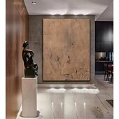 levne Wabi Sabi-Ručně malovaná olejomalba na plátně, nástěnná dekorace ve stylu wabi-sabi, jednoduchá abstraktní pro domácí dekoraci, napnutý rám, závěsný obraz/rolovaný bezrámový, nenapnutý obraz