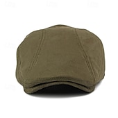 Недорогие Мужские головные уборы-Муж. Эскотская шляпа Шляпа газетчика Черный Винный Искусственная замша Мода На каждый день Для улицы Повседневные Полотняное плетение Регулируется Защита от солнечных лучей Дышащий