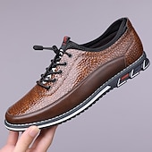 abordables Baskets-Baskets décontractées en similicuir texturé pour homme – chaussures à lacets légères pour la marche quotidienne, les voyages et le style urbain du week-end