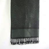 billiga Sjalar-Damhalsduk i paisleymönstrad jacquardmönster i akryl – varm, trendig lång franssjal med etnisk stil för hösten &amp;vinter