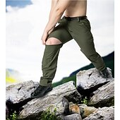 Χαμηλού Κόστους Κάτω-Ανδρικά Μετατρέψιμα παντελόνια Παντελόνι πεζοπορίας Καλοκαίρι Εξωτερική Γρήγορο Στέγνωμα Multi Pocket Ελαστικό Σκούπισμα ιδρώτα Παντελόνια Μαύρο Πράσινο Χακί Ελαστίνη