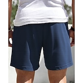 economico Pantaloncini casual-Per uomo Shorts Pantaloncini Estivi Pantaloncini casual Tasca Elastico in vita Coulisse Semplice Comodità Traspirante Corto All&#039;aperto Vacanza Canotta sportiva Casual Nero Bianco Micro-elastico
