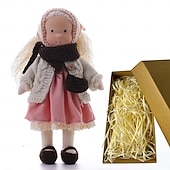 preiswerte Puppen-Waldorfpuppe mit Baumwollkörper, Künstlerpuppe, handgefertigte Mini-Anziehpuppe, DIY-Halloween-Geschenkbox, Verpackung, Segen (ausgenommen Kleintierzubehör) für Weihnachtsgeschenke