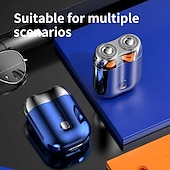 levne Osobní péče a zdraví-kapesní holicí strojek USB mini holicí strojky pro muže mini elektrický holicí strojek se dvěma hlavicemi ideální dárek pro muže, přítele, otce, cestovatele a podnikatele