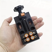 halpa tee itse taidetta-1 kpl miniporapuristimen puristin korujen ja askartelun tekemiseen, pikasäätöinen 0-2 tuuman (0-5,3 cm) abs-muovista valmistettu ruuvipenkki oliivinvihreällä bodhi-helmiotteella, tarkkuusporaus