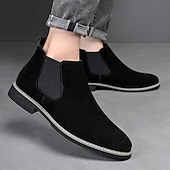 abordables Botas del Chelsea-Botines Chelsea marrones clásicos para hombre con paneles laterales elásticos: calzado urbano moderno para el trabajo, citas nocturnas y ocasiones semiformales.