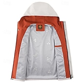 preiswerte Sportjacke-Herren Outdoorjacke Freizeitjacke Urlaub Täglich Winddicht Warm Tasche Herbst Winter Farbblock Buchstabe Mode Klassisch Mit Kapuze Regulär Weiß Dunkelgray Jacken