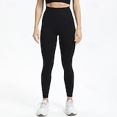 abordables Leggings y mallas de yoga-Mujer Leggings Capri Mallas Leggings de Yoga Control de barriga Alta cintura Gimnasio Rutina de ejercicio De Deporte Prendas de abajo Color sólido Negro Blanco Azul Otoño Deportes Ropa de Deporte
