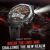 abordables Relojes inteligentes-Reloj inteligente deportivo con linterna y luz ultravioleta, resistente al agua hasta 5 ATM, Bluetooth, llamadas, para Huawei y Xiaomi, 2025