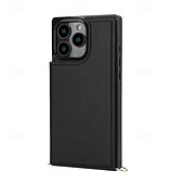 billige iPhone-etuier-telefon Etui Til iPhone 16 Pro Max Plus iPhone 16 iPhone 16 Plus iPhone 16 Pro iPhone 15 iPhone 15 14 Pro Max Plus Lommebok-kortveske Glidelås med nøkkelbånd Støtte Kontor / Bedrift TPU PU lær