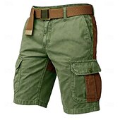 economico Classico-Per uomo Pantaloncini cargo Pantaloncini da esterno Shorts Shorts da Spiaggia Pantaloncini casual Patchwork Elastico in vita Multi-tasche Blocco di colori Indossabile Traspirante Lunghezza al