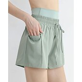 economico Pantaloni corti da corsa-Per donna Pantaloncini da corsa con collant Shorts da allenamento 2 in 1 Coulisse Vita Alta Pantaloni Athleisure Palestra Allenamento Elastico Traspirante Allenamento in Palestra All&#039;aperto Corsa